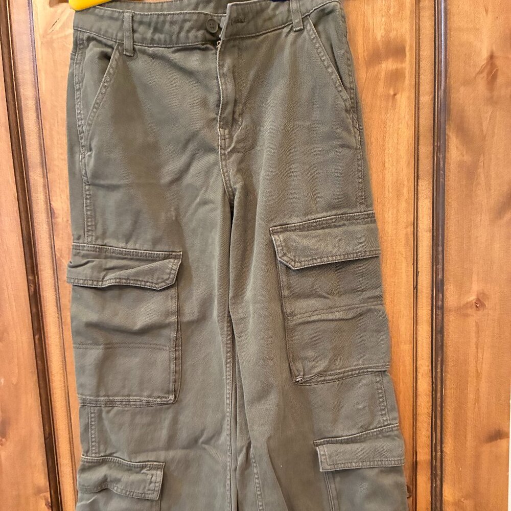 Jeans from H&M High Waist Dark Khaki Size US 2